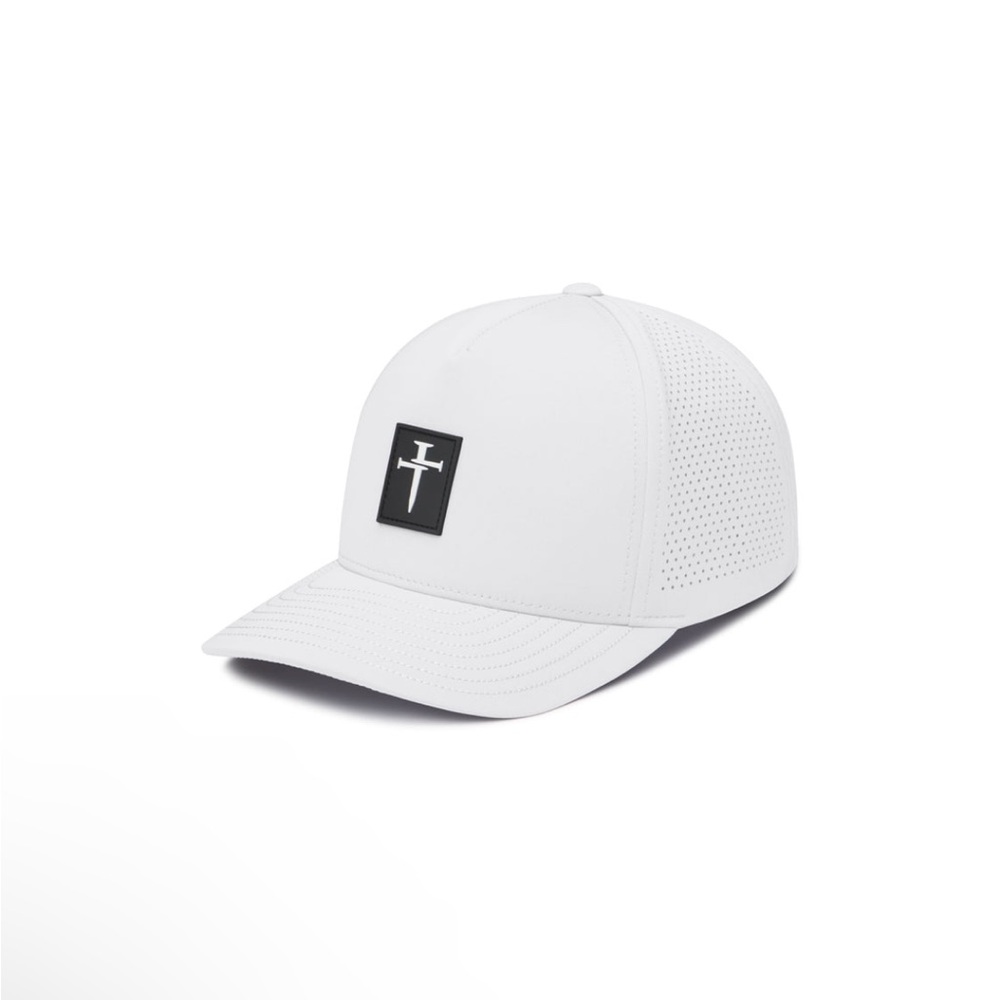 Three Nails White Perforated Hat